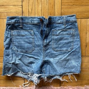 High waisted Madewell jean shorts